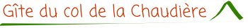 Gîte du Col de la Chaudière Logo